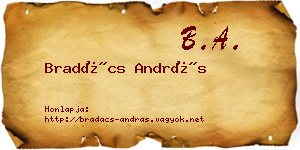 Bradács András névjegykártya